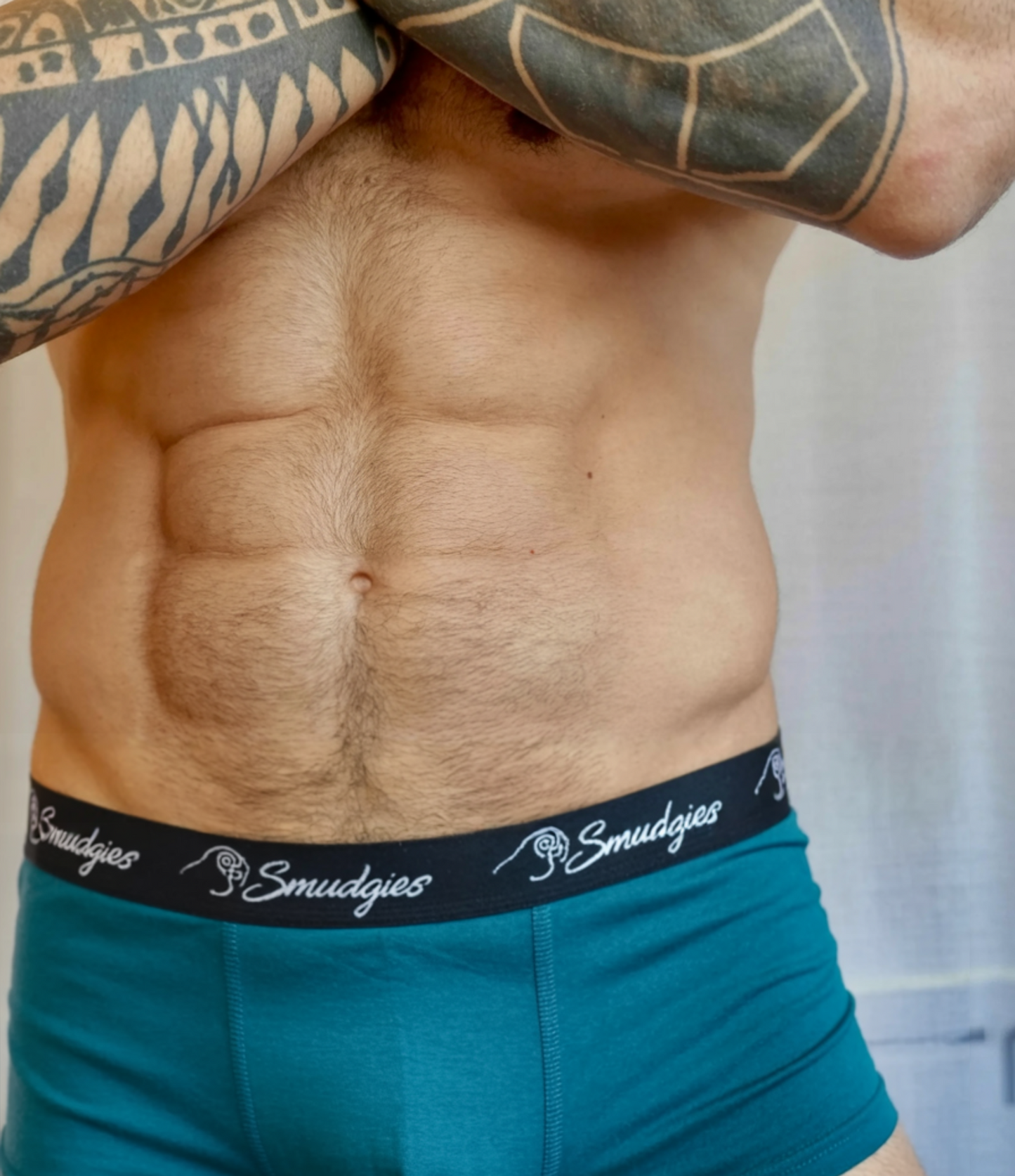 Smudgies Premium Midweight Bamboo Boxer Short, Seaweed - 3 Pack