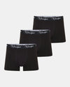 Smudgies Premium Midweight Bamboo Boxer Short, Black - 3 Pack