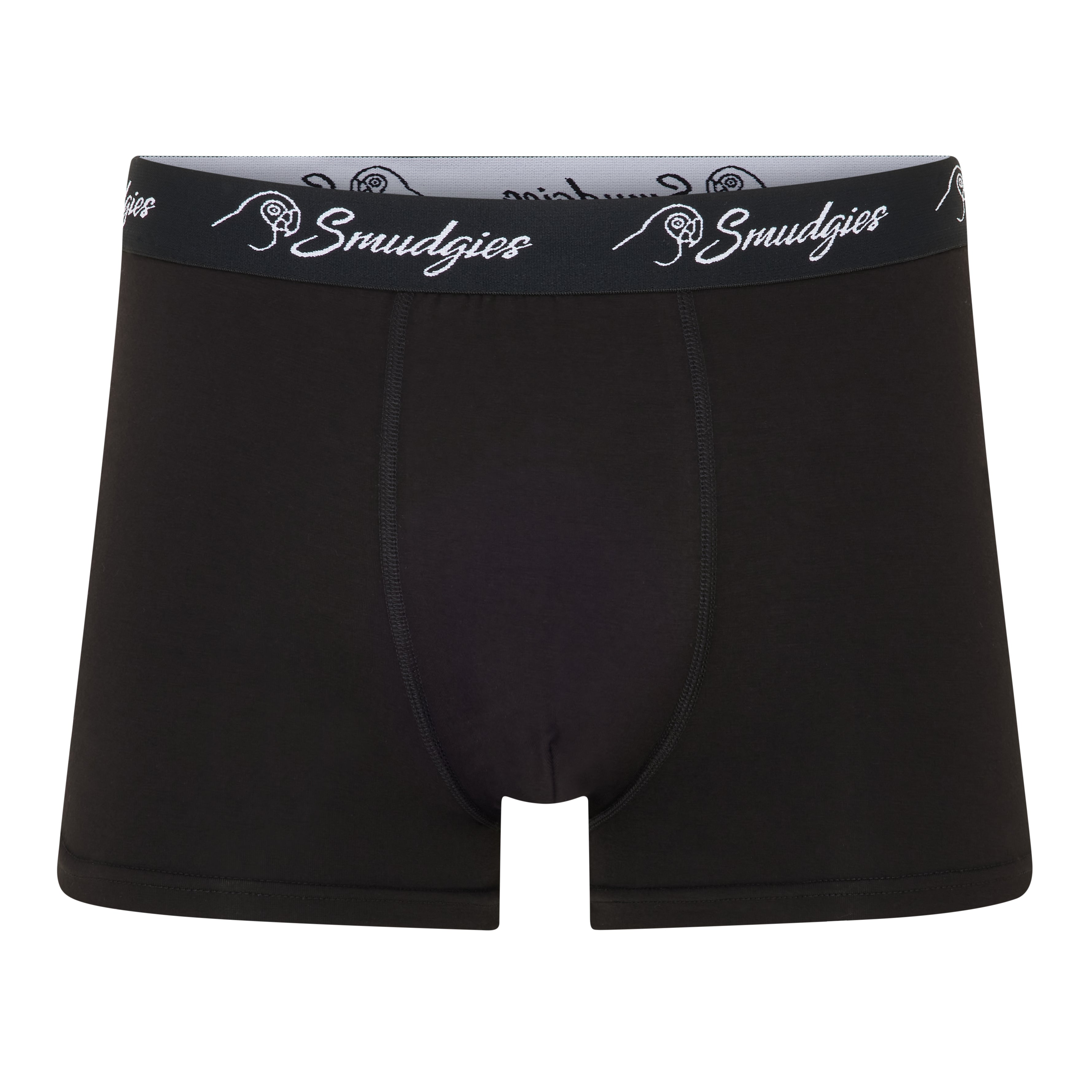 Smudgies Premium Midweight Bamboo Boxer Short, Black - Single