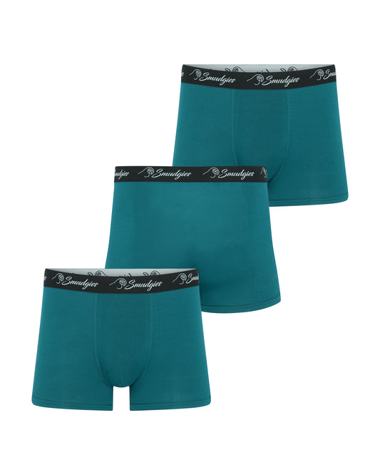Smudgies Premium Midweight Bamboo Boxer Short, Seaweed - 3 Pack